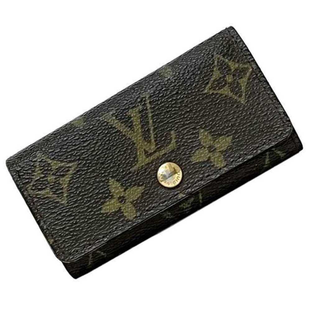 Louis Vuitton Key Case Multicles Wallet Monogram Canvas Holder Hook LV Brown